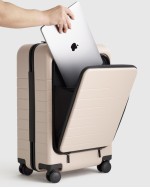 Front Pocket Hard Shell Carry-On Suitcase - 20 - Tan