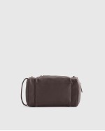 Nappa Leather Toiletry Bag - Dark Brown