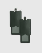 Nappa Leather Luggage Tag (2-Pack) - Dark Green