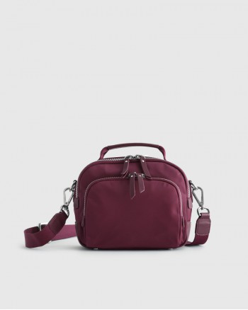 Revive Nylon Camera Crossbody - Mulberry