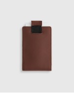 Italian Leather Money-Clip Wallet - Chocolate Brown