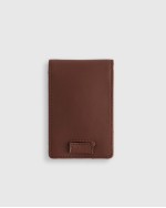 Italian Leather Money-Clip Wallet - Chocolate Brown