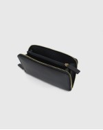 Italian Pebbled Leather Continental Wallet - Black